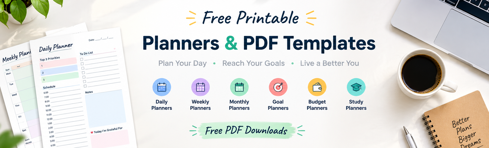 Free Printable Planners & PDF Templates